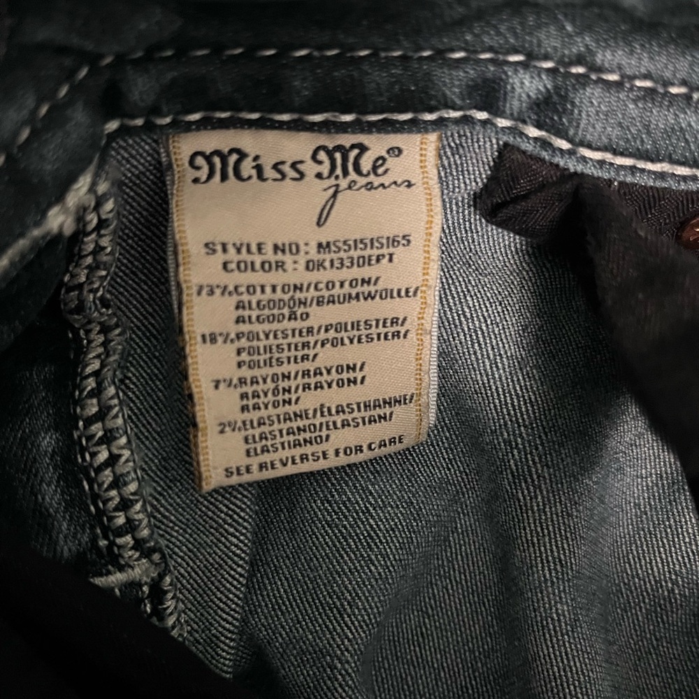 Miss me jeans size 27 mid rise skinny Stylish Blue Jeans - Picture 9 of 9